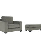 Signature Design by Ashley Angleton Oversized Chair and Ottoman-Sandstone