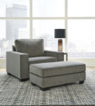 Signature Design by Ashley Angleton Oversized Chair and Ottoman-Sandstone