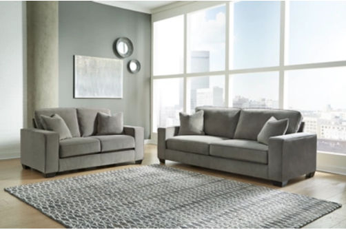 Signature Design by Ashley Angleton Sofa and Loveseat-Sandstone