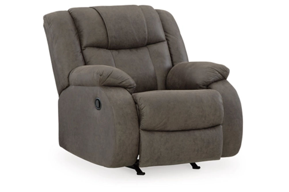 Signature Design by Ashley First Base Recliner-Gunmetal