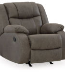 Signature Design by Ashley First Base Recliner-Gunmetal