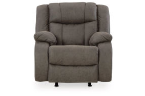 Signature Design by Ashley First Base Recliner-Gunmetal