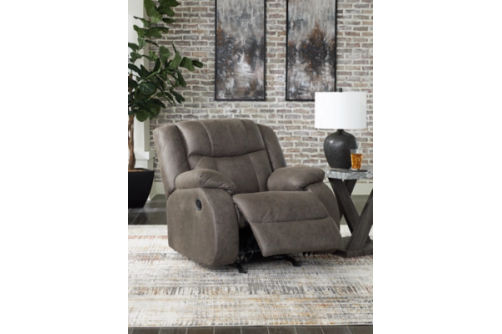 Signature Design by Ashley First Base Recliner-Gunmetal