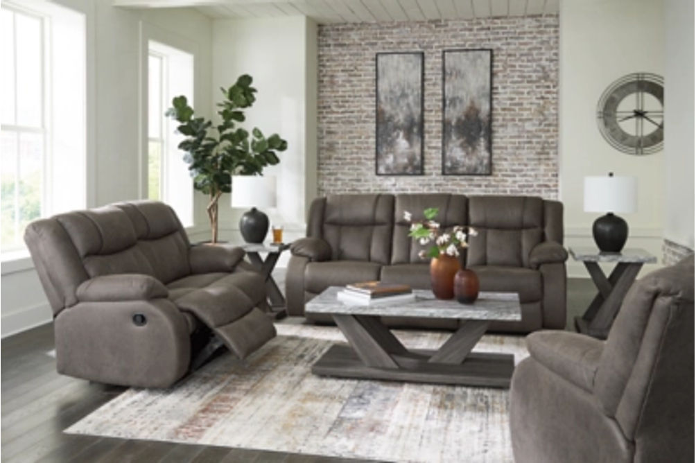 Signature Design by Ashley First Base Reclining Sofa, Loveseat and Recliner