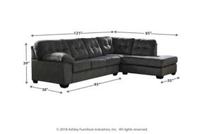 Signature Design by Ashley Accrington 2-Piece Sectional with Ottoman-Granite