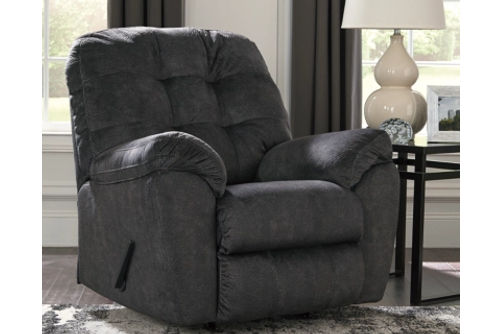 Signature Design by Ashley Accrington Sofa with Recliner-Granite