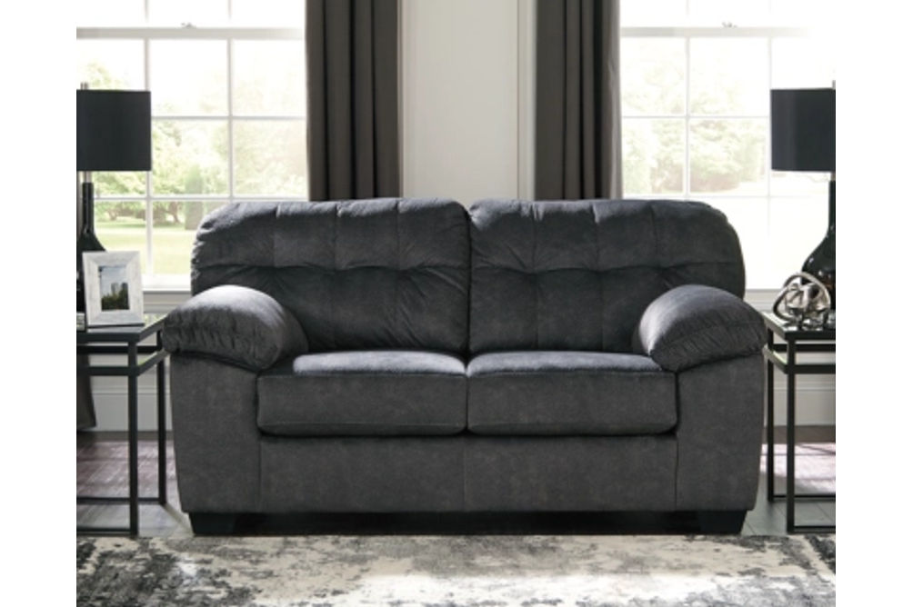 Signature Design by Ashley Accrington Loveseat and Recliner-Granite