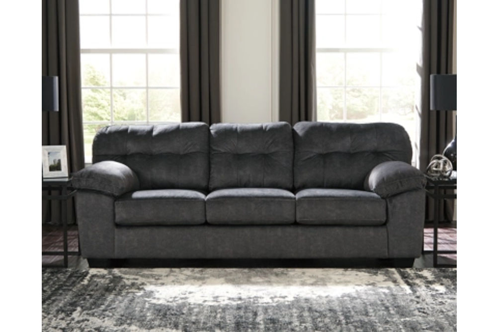 Signature Design by Ashley Accrington Sofa with Recliner-Granite