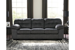 Signature Design by Ashley Accrington Sofa with Recliner-Granite