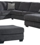 Benchcraft Tracling 3-Piece Sectional with Ottoman-Slate