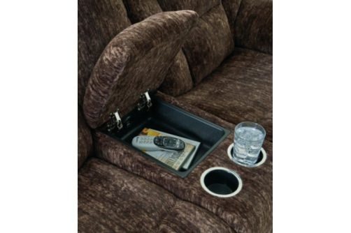 Signature Design by Ashley Soundwave Reclining Sofa and Loveseat-Chocolate