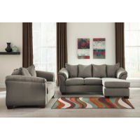 Signature Design by Ashley Darcy Sofa Chaise with Loveseat-Cobblestone