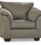 Signature Design by Ashley Darcy Chair and Ottoman-Cobblestone