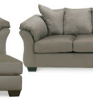 Signature Design by Ashley Darcy Sofa, Chair and Ottoman-Cobblestone