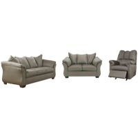 Signature Design by Ashley Darcy Sofa, Loveseat and Recliner-Cobblestone