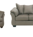 Signature Design by Ashley Darcy Sofa, Loveseat and Recliner-Cobblestone