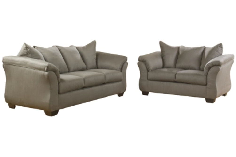 Signature Design by Ashley Darcy Sofa and Loveseat-Cobblestone