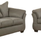 Signature Design by Ashley Darcy Sofa and Loveseat-Cobblestone