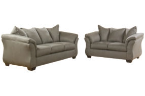 Signature Design by Ashley Darcy Sofa and Loveseat-Cobblestone