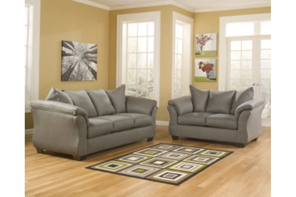 Signature Design by Ashley Darcy Sofa and Loveseat-Cobblestone