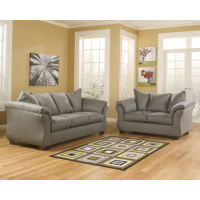 Signature Design by Ashley Darcy Sofa and Loveseat-Cobblestone