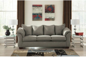 Signature Design by Ashley Darcy Sofa, Loveseat and Recliner-Cobblestone