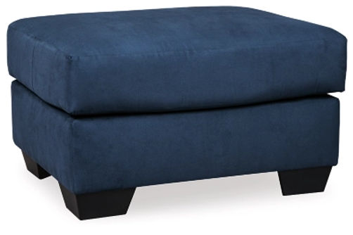 Signature Design by Ashley Darcy Chair and Ottoman-Blue