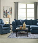 Signature Design by Ashley Darcy Sofa Chaise and Loveseat-Blue