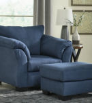 Signature Design by Ashley Darcy Chair and Ottoman-Blue