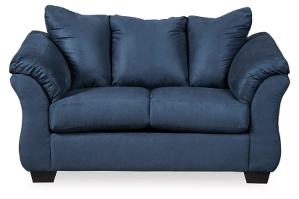 Signature Design by Ashley Darcy Sofa Chaise and Loveseat-Blue