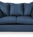 Signature Design by Ashley Darcy Sofa Chaise and Loveseat-Blue