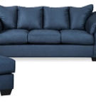 Signature Design by Ashley Darcy Sofa, Loveseat, Chair and Ottoman-Blue