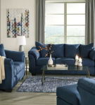 Signature Design by Ashley Darcy Sofa, Loveseat, Chair and Ottoman-Blue