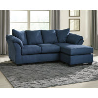 Signature Design by Ashley Darcy Sofa Chaise with Chair-Blue