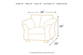 Signature Design by Ashley Darcy Loveseat and 2 Chairs-Blue