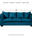 Signature Design by Ashley Darcy Sofa, Loveseat, Chair and Ottoman-Blue