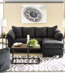 Signature Design by Ashley Darcy Sofa Chaise and Recliner-Black