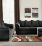 Signature Design by Ashley Darcy Sofa Chaise and Loveseat-Black