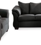 Signature Design by Ashley Darcy Sofa Chaise and Loveseat-Black