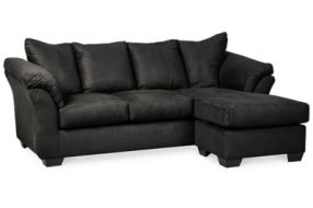 Signature Design by Ashley Darcy Sofa Chaise and Recliner-Black