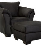 Signature Design by Ashley Darcy Chair and Ottoman-Black