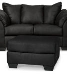 Signature Design by Ashley Darcy Loveseat and Ottoman-Black