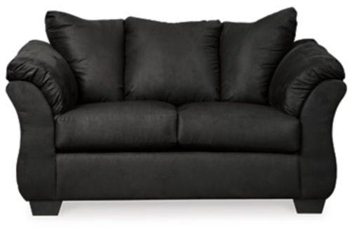 Signature Design by Ashley Darcy Sofa, Loveseat, Chair and Ottoman-Black