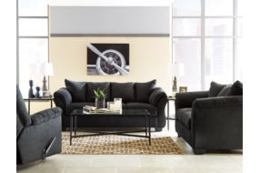 Signature Design by Ashley Darcy Sofa, Loveseat and Recliner-Black