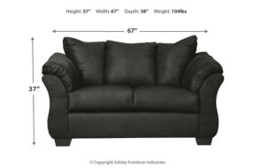 Signature Design by Ashley Darcy Sofa, Loveseat, Chair and Ottoman-Black