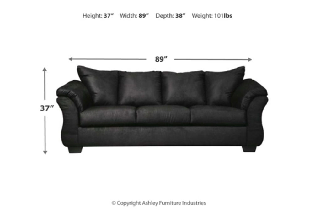 Signature Design by Ashley Darcy Sofa, Loveseat and Recliner-Black