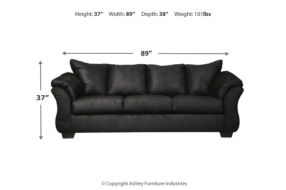 Signature Design by Ashley Darcy Sofa, Loveseat, Chair and Ottoman-Black