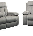 Signature Design by Ashley Mitchiner Reclining Sofa and Loveseat-Fog