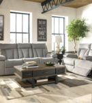 Signature Design by Ashley Mitchiner Reclining Sofa and Loveseat-Fog