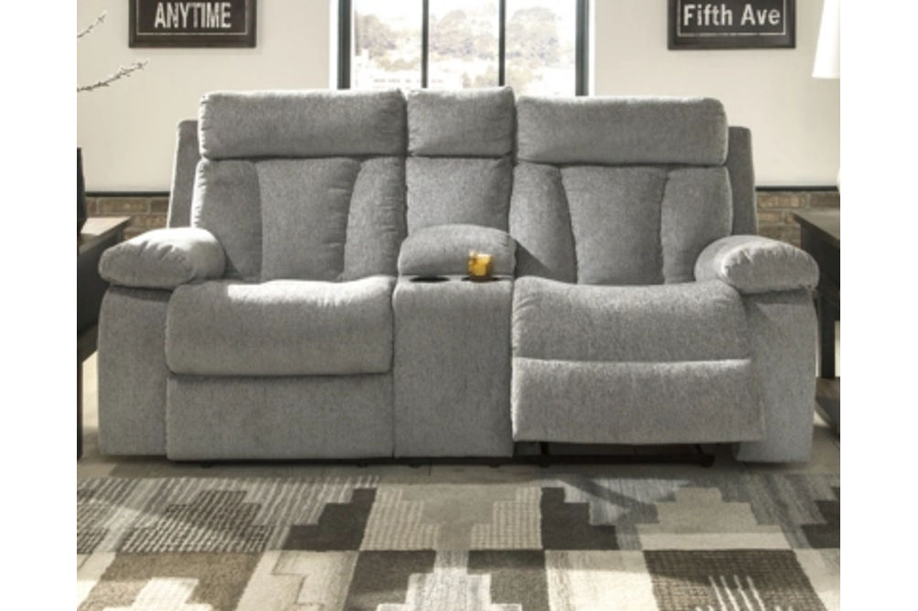 Signature Design by Ashley Mitchiner Reclining Loveseat and Recliner-Fog